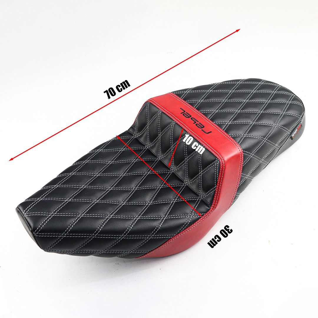 SEAT DOUBLE SADDLE DUAL DRIVER SEATS PAD CUSHION V.23 FOR HONDA REBEL CMX 300&500 2017-2025