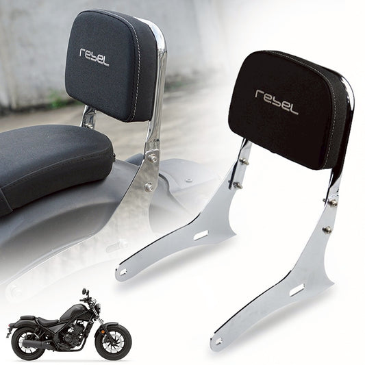 REAR BACKREST FOR PASSENGER STEEL CHROME SISSY BAR SEAT FOR HONDA REBEL CMX 300&500 2017-2025