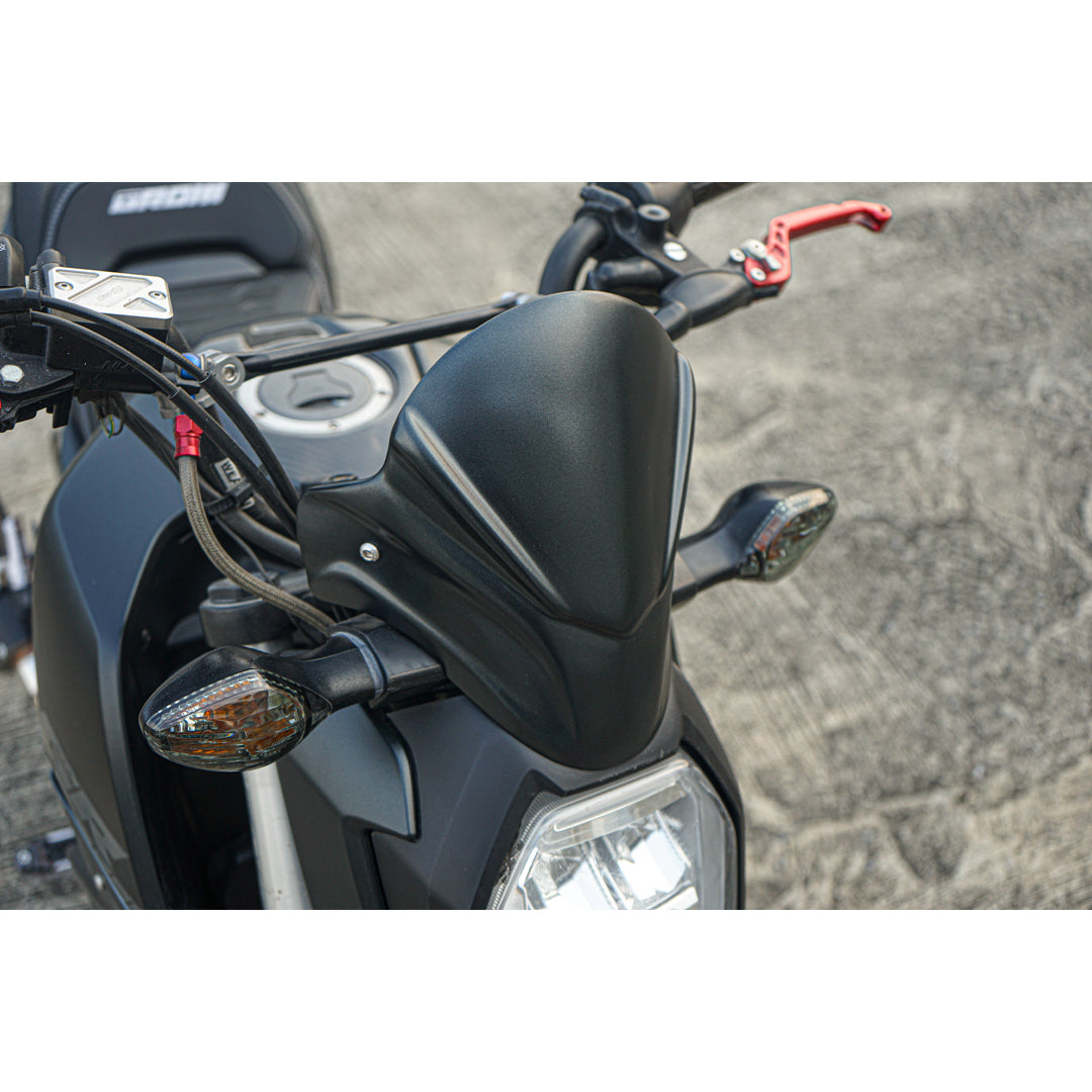 FRONT WINDSHIELD WINDSCREEN V.1 BLACK FOR HONDA GROM 125 2021-2024