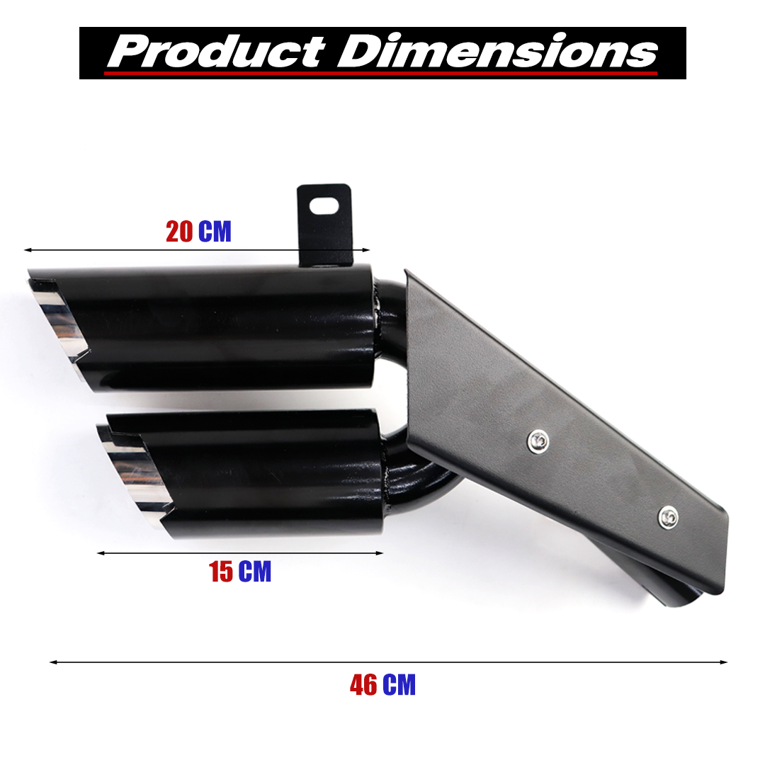 SHORT DOUBLE DUAL EXHAUST PIPE MOUNT SYSTEM FOR HONDA REBEL CMX1100 2021-2025