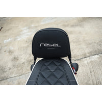 REAR BACKREST FOR PASSENGER STEEL BLACK SISSY BAR SEAT FOR HONDA REBEL CMX 300&500 2017-2025