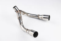 DUAL EXHAUST SYSTEM STAINLESS PIPE MUFFLER + LOGO FOR HONDA GROM 125 2021-2025