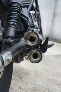 SHORT DOUBLE DUAL EXHAUST PIPE MOUNT SYSTEM HONDA REBEL CMX300 2017-2025