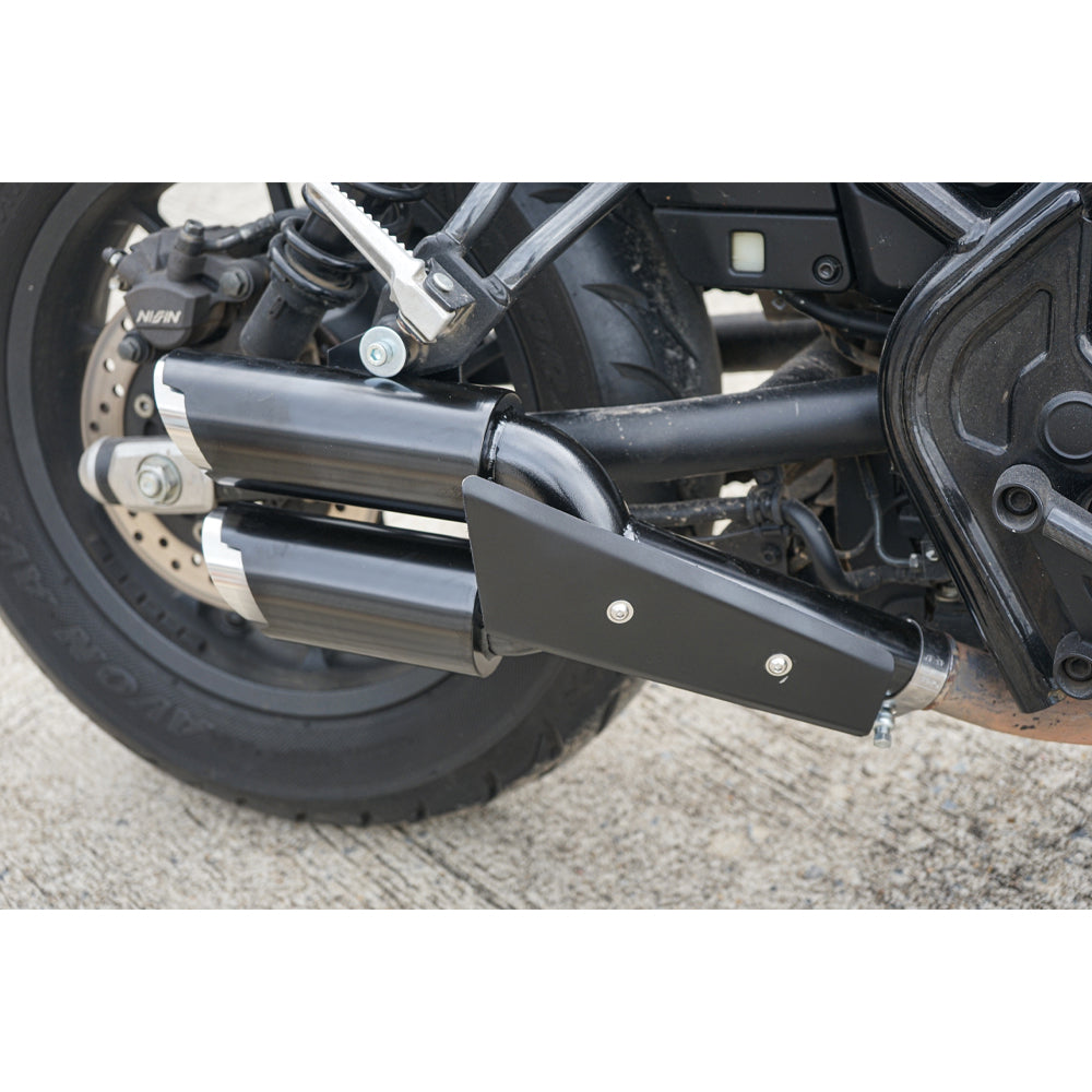 SHORT DOUBLE DUAL EXHAUST PIPE MOUNT SYSTEM HONDA REBEL CMX300 2017-2025