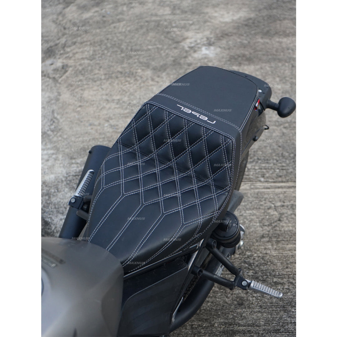SEAT DOUBLE SADDLE DUAL DRIVER SEATS PAD CUSHION V.1 FOR HONDA REBEL CMX 300&500 2017-2025