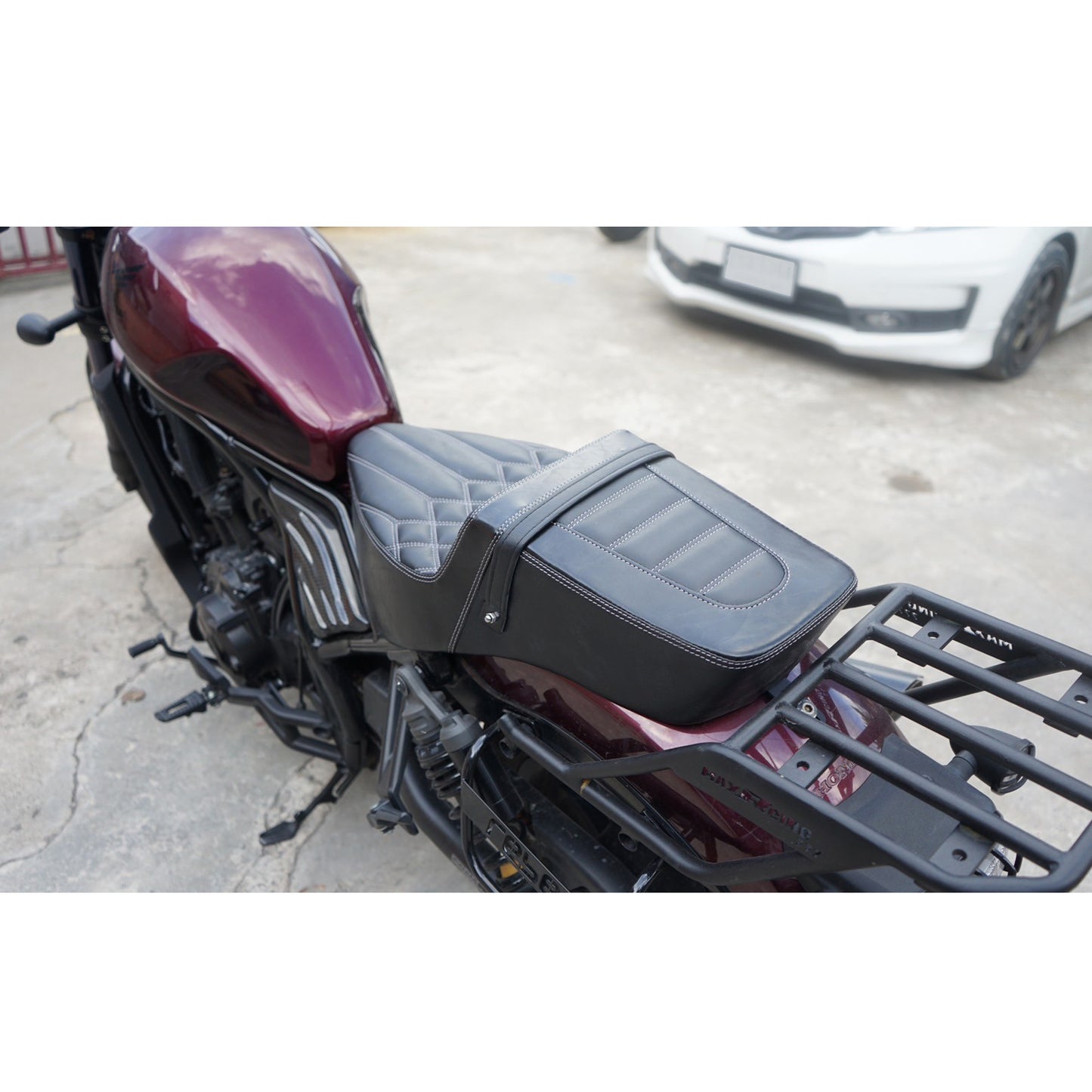 SEAT DOUBLE SADDLE DUAL DRIVER SEATS PAD CUSHION V.7 FOR HONDA REBEL CMX 1100 2021-2025