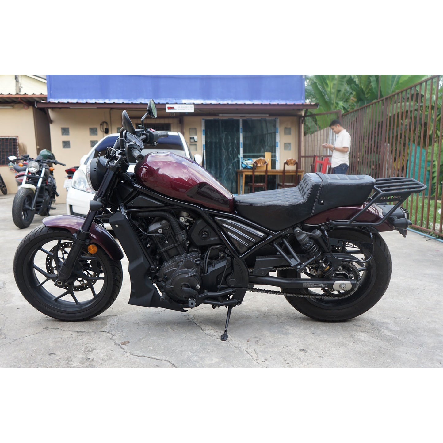 SEAT DOUBLE SADDLE DUAL DRIVER SEATS PAD CUSHION V.7 FOR HONDA REBEL CMX 1100 2021-2025