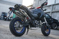 DUAL EXHAUST SYSTEM STAINLESS PIPE MUFFLER + LOGO FOR HONDA GROM 125 2021-2025