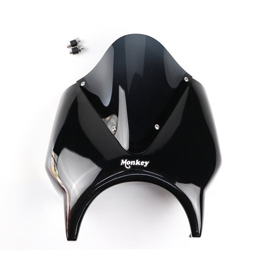 HEADLIGHT COVER BLACK WINDSHIELD CLEAR V.5 FOR HONDA MONKEY Z125 2018-2025