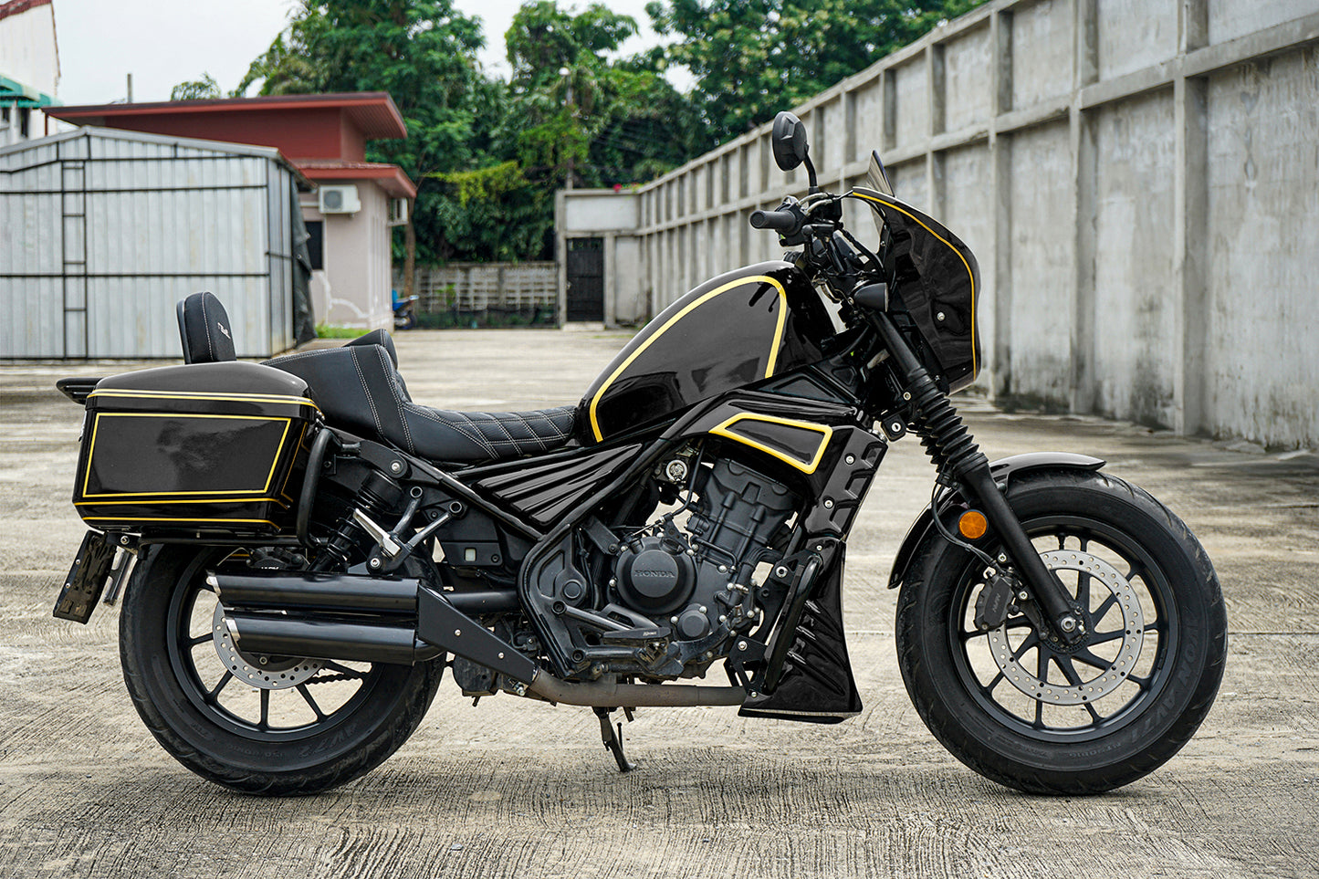 FULL SET OF 8 PIECES BLACK FIT FOR HONDA REBEL CMX 300 2017-2024