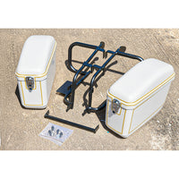 REAR RACK BOX BAG LUGGAGE CARRY LH+RH WHITE FOR HONDA REBEL 300&500 2017-2025