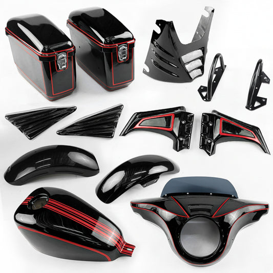 FULL SET OF 8 PIECES BLACK V.2 FIT FOR HONDA REBEL CMX 300 2017-2024