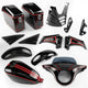 FULL SET OF 8 PIECES BLACK V.2 FIT FOR HONDA REBEL CMX 300 2017-2024