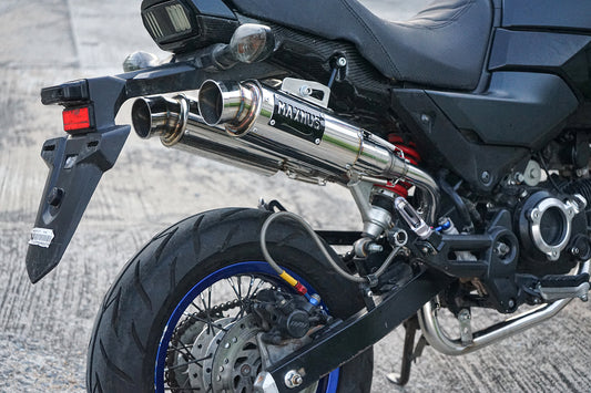 DUAL EXHAUST SYSTEM STAINLESS PIPE MUFFLER + LOGO FOR HONDA GROM 125 2021-2025