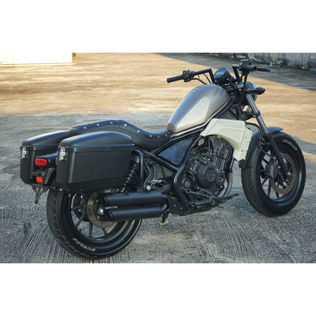 LONG DOUBLE DUAL EXHAUST PIPE MOUNT SYSTEM MAXNUS FOR HONDA REBEL CMX 300 2017-2025