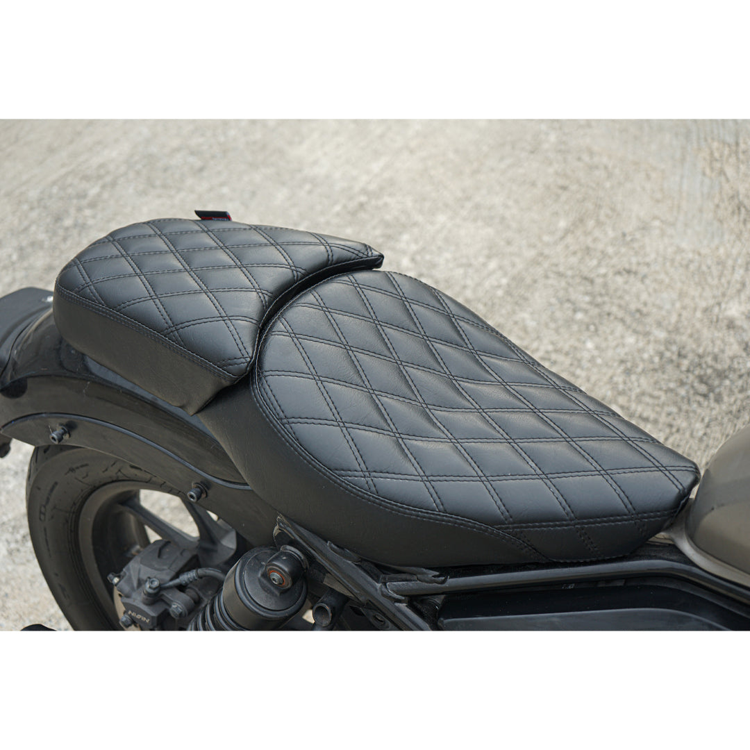 SEAT DOUBLE SADDLE DUAL DRIVER SEATS PAD CUSHION V.18 FOR HONDA REBEL CMX 300&500 2017-2025