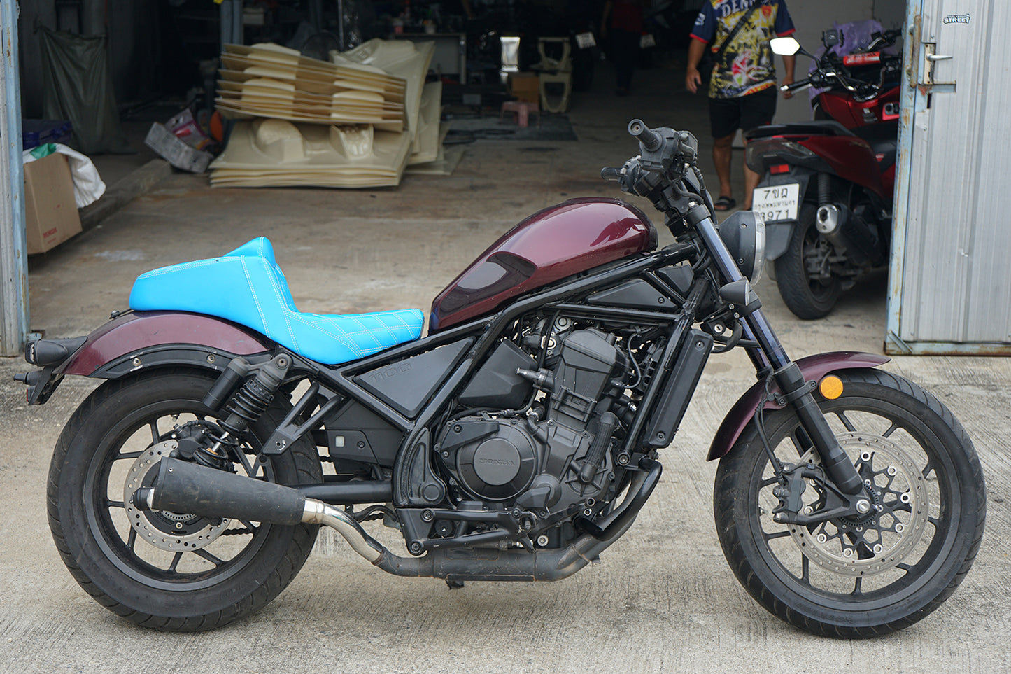 SEAT CUSHION BACKREST REPLACEMENT PINK THREAD V.25 FOR HONDA REBEL CMX 1100 2021-2025