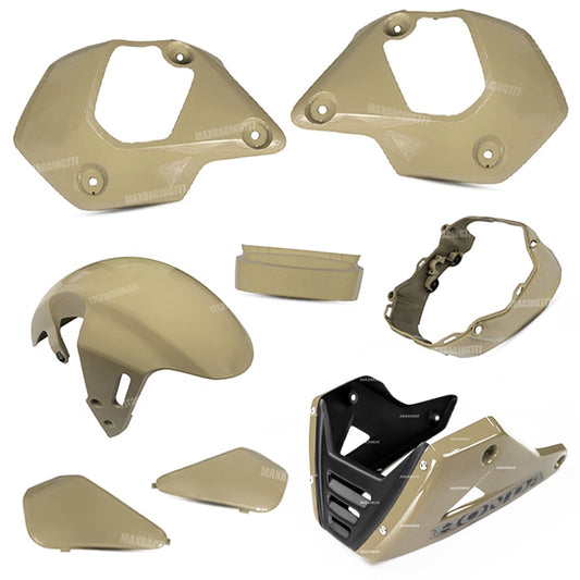 BROWN PLASTIC PANEL FAIRING & UNDER FAIRING FOR HONDA NEW GROM GROM 125 2021-2024