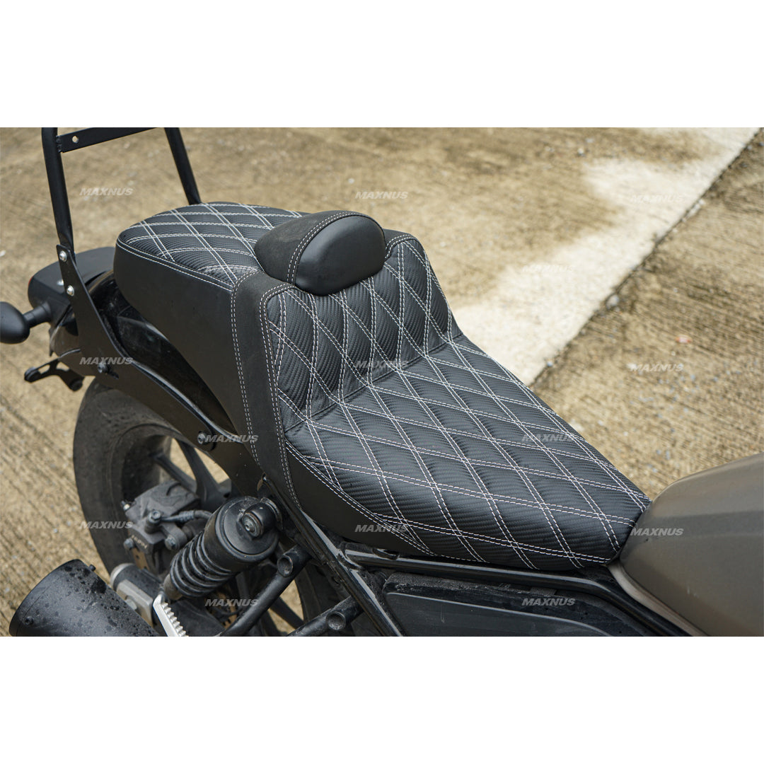 SEAT DOUBLE SADDLE DUAL DRIVER SEATS PAD CUSHION V.4 FOR HONDA REBEL CMX 300&500 2017-2025