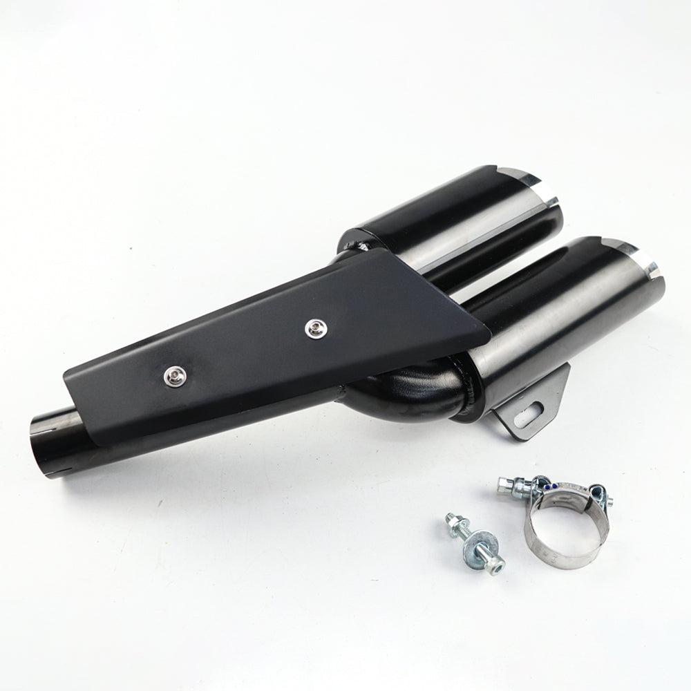 SHORT DOUBLE DUAL EXHAUST PIPE MOUNT SYSTEM HONDA REBEL CMX300 2017-2025
