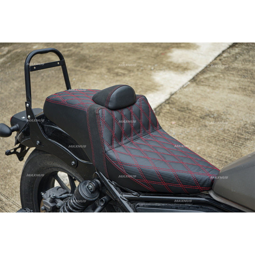 SEAT DOUBLE SADDLE DUAL DRIVER SEATS PAD CUSHION V.5 FOR HONDA REBEL CMX 300&500 2017-2025