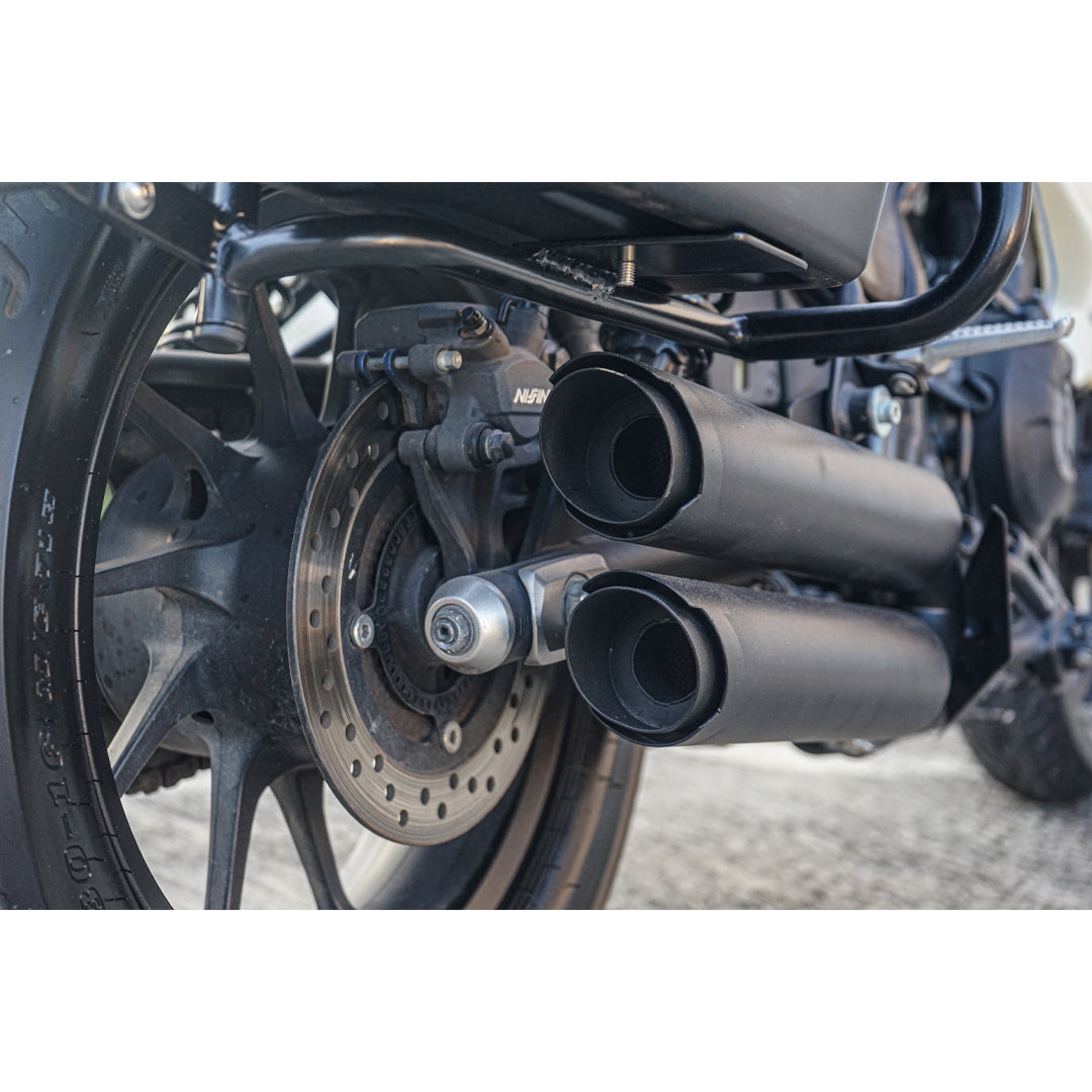 LONG DOUBLE DUAL EXHAUST PIPE MOUNT SYSTEM MAXNUS FOR HONDA REBEL CMX 300 2017-2025