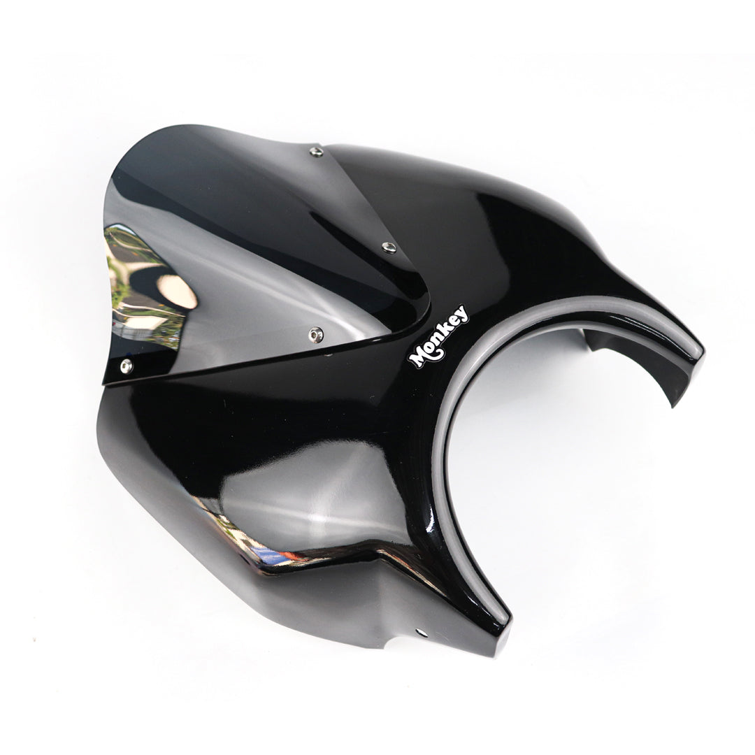 HEADLIGHT COVER BLACK WINDSHIELD CLEAR V.5 FOR HONDA MONKEY Z125 2018-2025