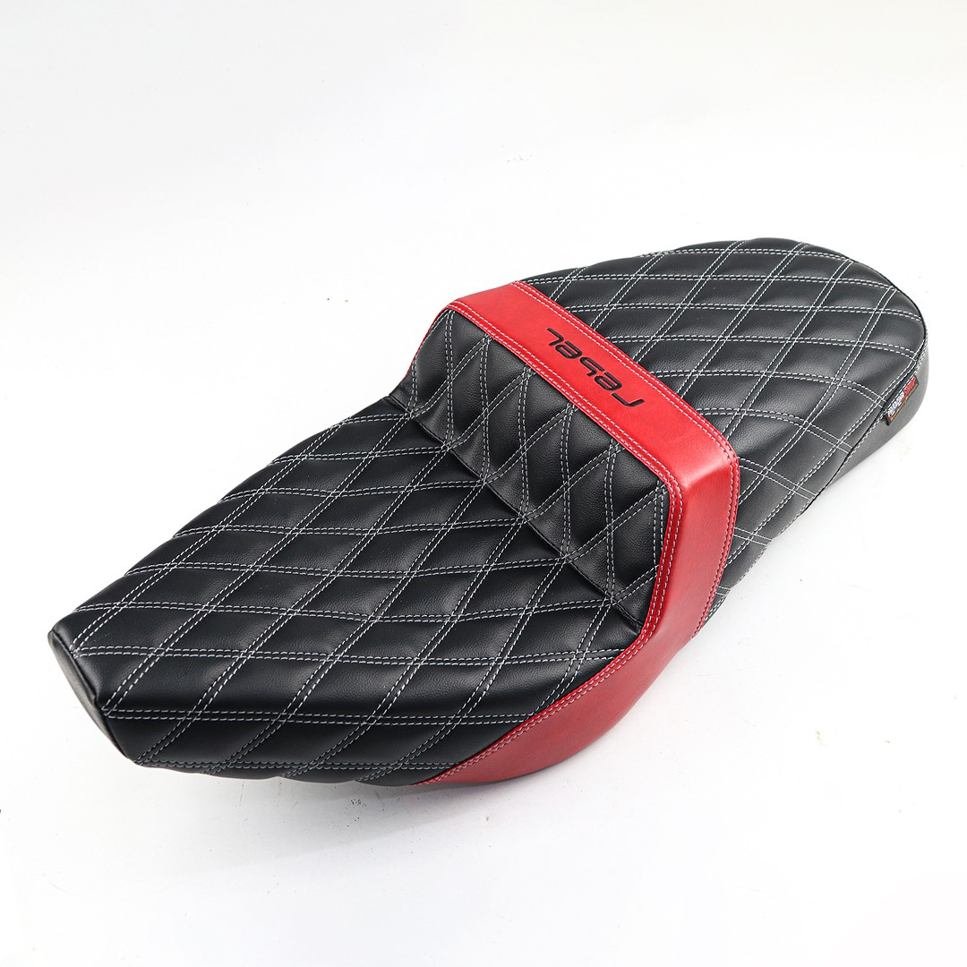SEAT DOUBLE SADDLE DUAL DRIVER SEATS PAD CUSHION V.23 FOR HONDA REBEL CMX 300&500 2017-2025