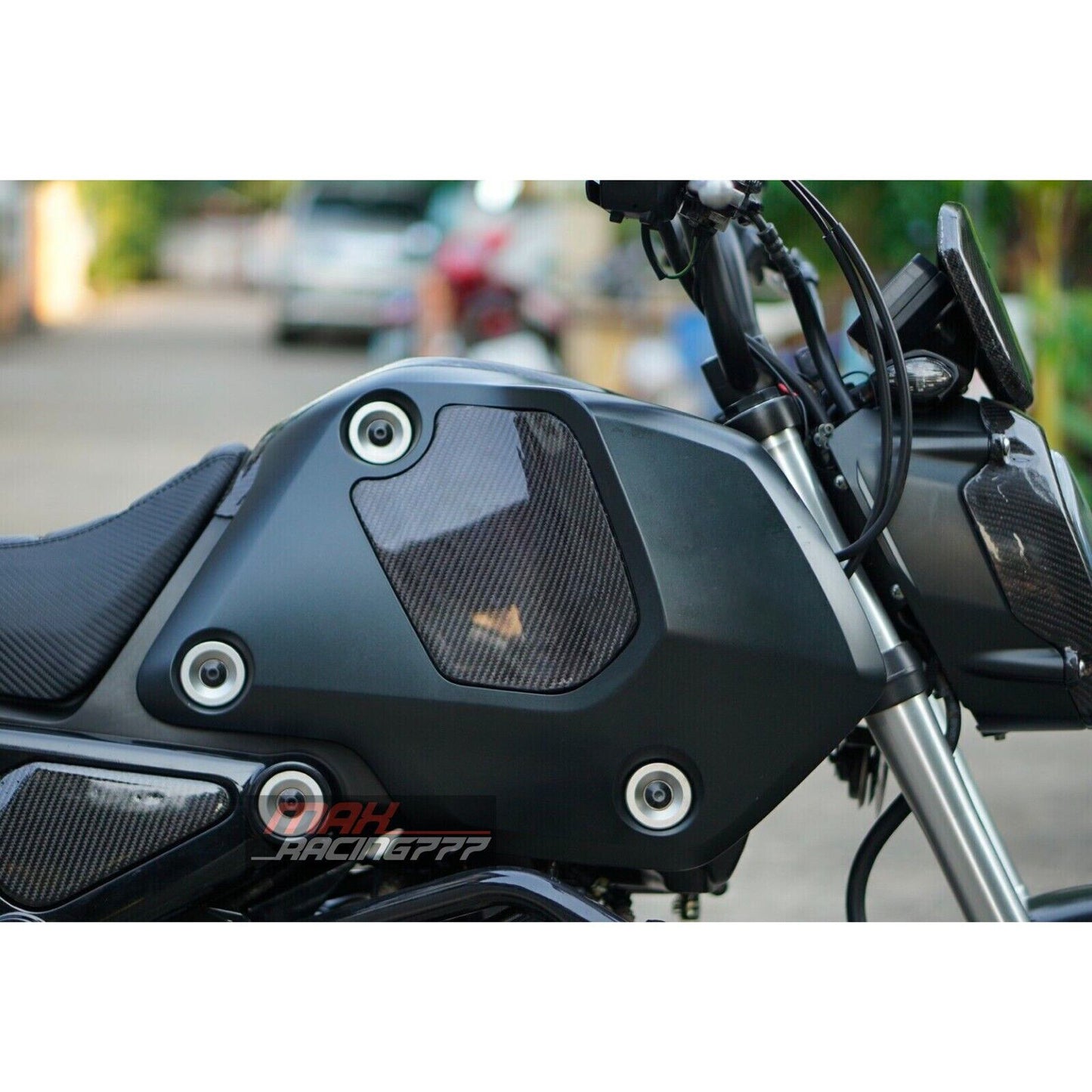 FRAME BODY R+L COVER SIDE UPPER PANEL CARBON FIBER FOR HONDA NEW GROM 2021-2024