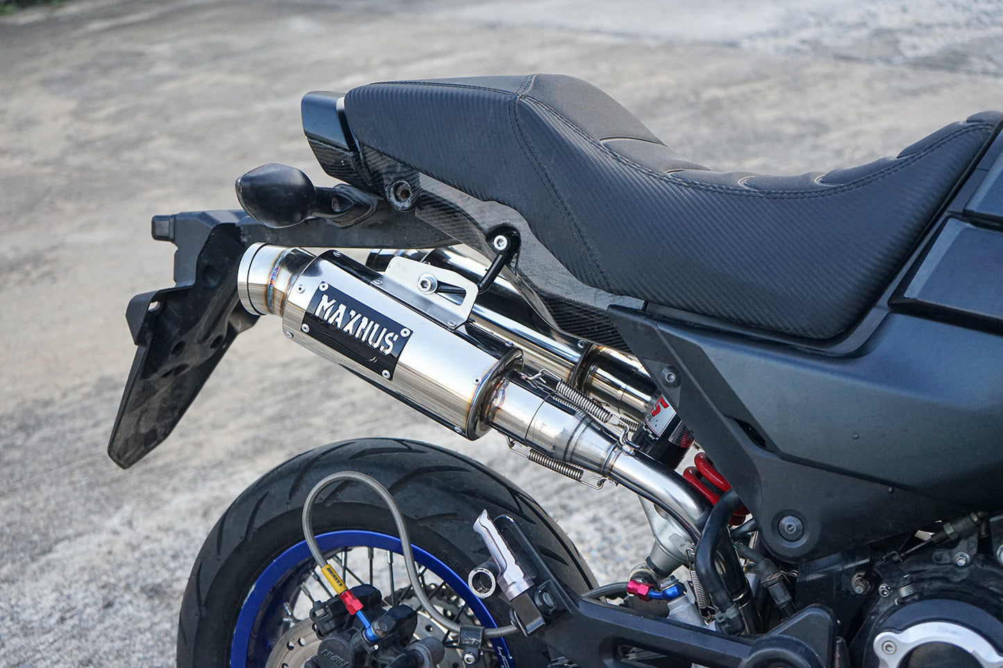 DUAL EXHAUST SYSTEM STAINLESS PIPE MUFFLER + LOGO FOR HONDA GROM 125 2021-2025