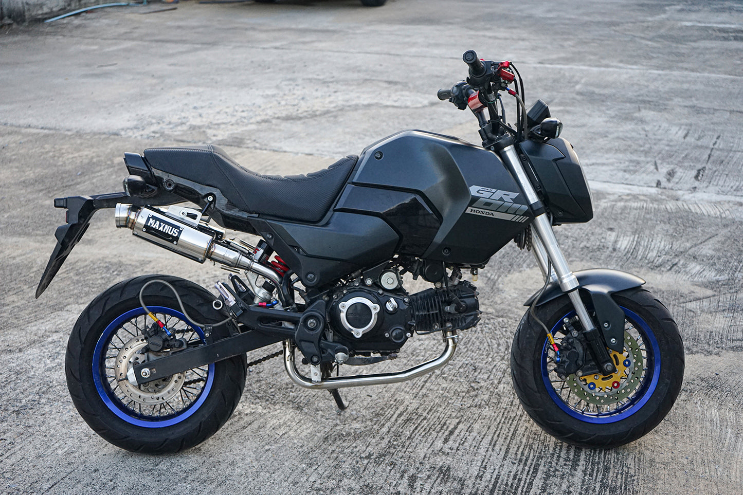 DUAL EXHAUST SYSTEM STAINLESS PIPE MUFFLER + LOGO FOR HONDA GROM 125 2021-2025