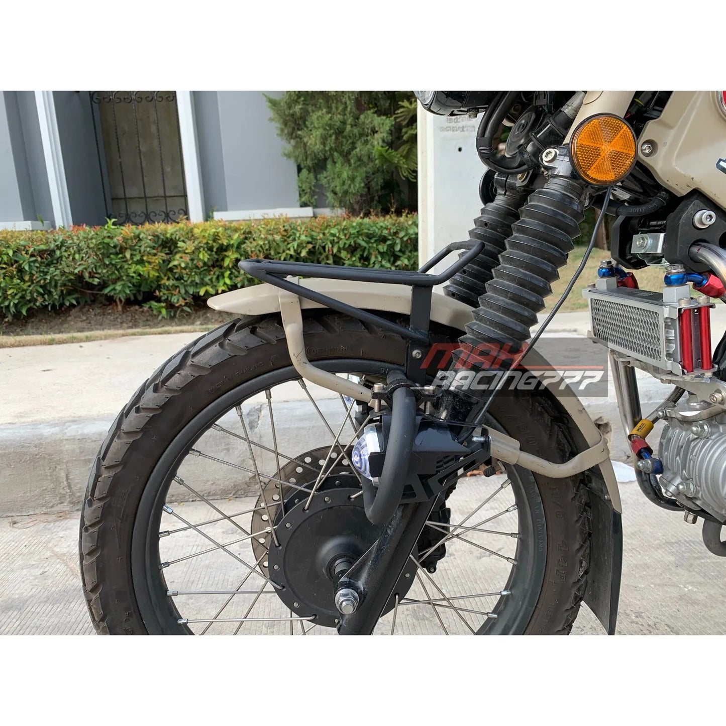 FRONT FENDER BASKET SPOTLIGHT FOXGUARD BLACK HONDA CT125 TRAIL 125 2020-2025