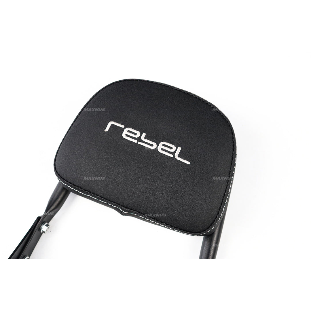 REAR BACKREST FOR PASSENGER STEEL BLACK SISSY BAR SEAT FOR HONDA REBEL CMX 300&500 2017-2025