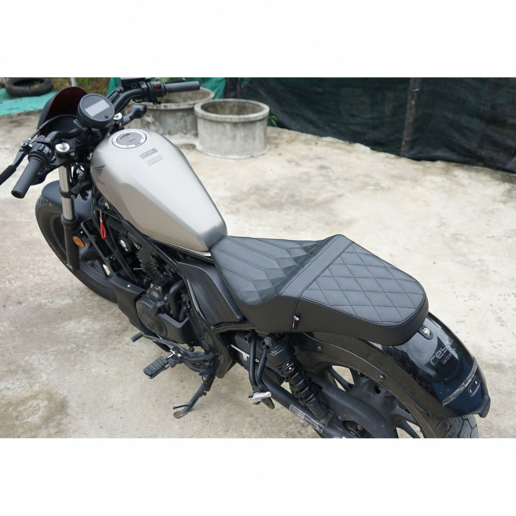 SEAT DOUBLE SADDLE DUAL DRIVER SEATS PAD CUSHION V.19 FOR HONDA REBEL CMX 300&500 2017-2025