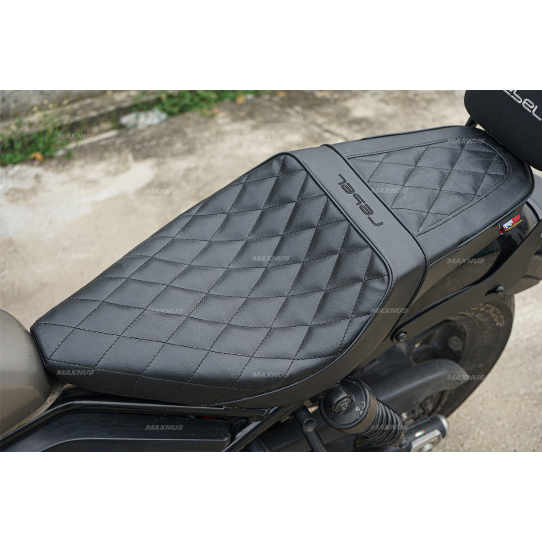 SEAT DOUBLE SADDLE DUAL DRIVER SEATS PAD CUSHION V.7 FOR HONDA REBEL CMX 300&500 2017-2025