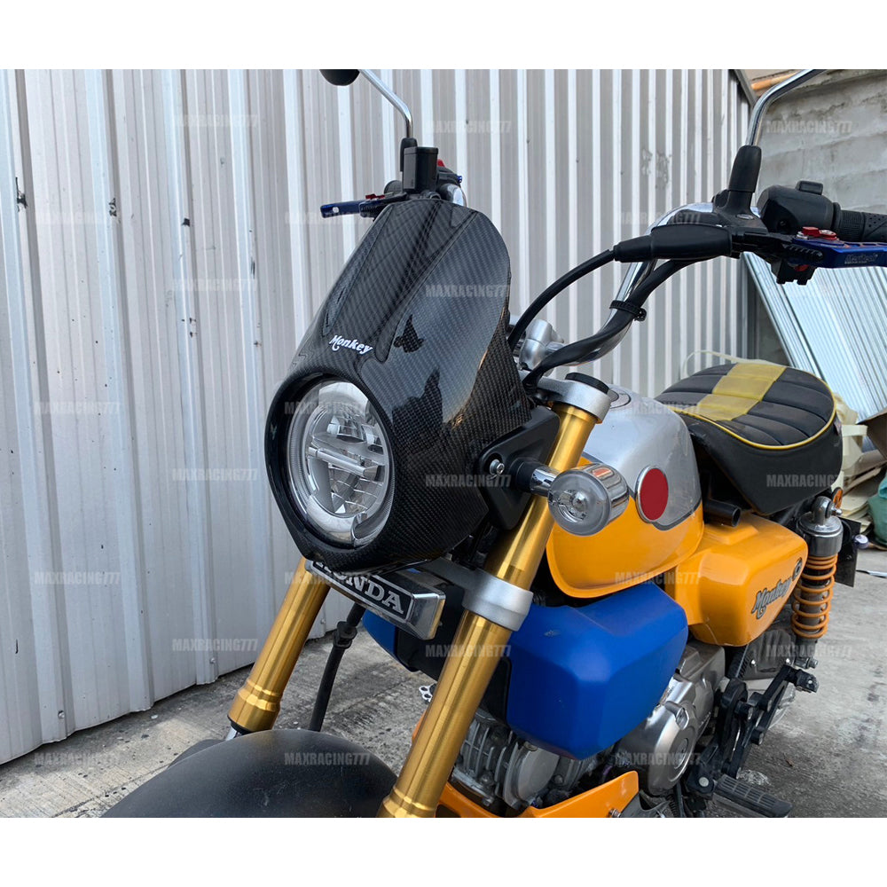 Carbon Headlight Cover Windscreen Windshield FIT FOR Honda Monkey Z125 2018-2025