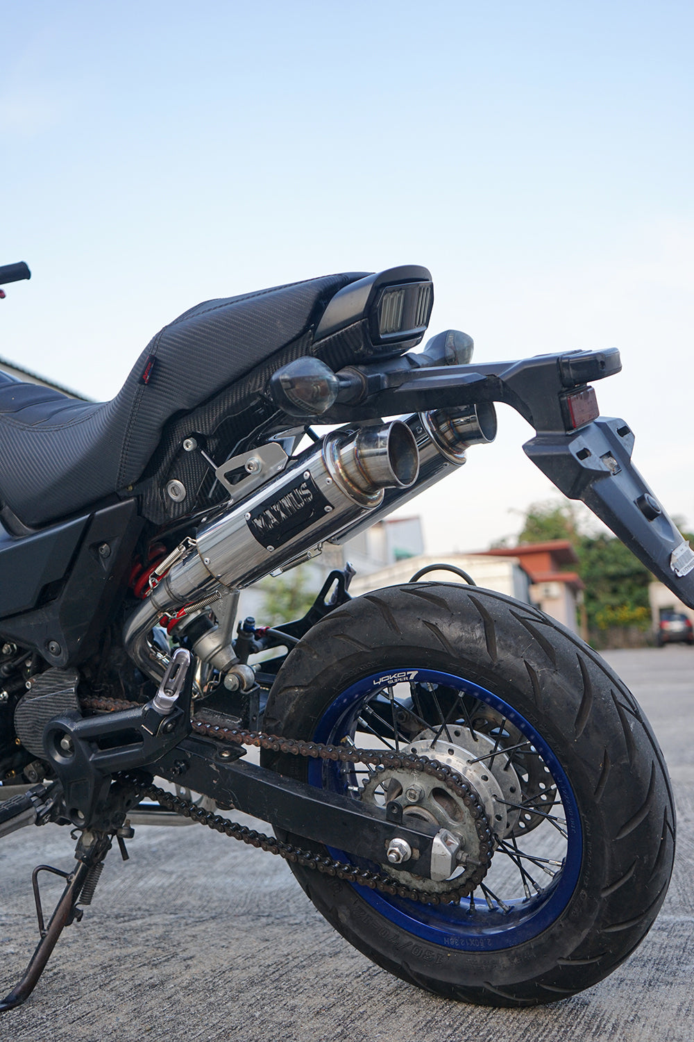 DUAL EXHAUST SYSTEM STAINLESS PIPE MUFFLER + LOGO FOR HONDA GROM 125 2021-2025