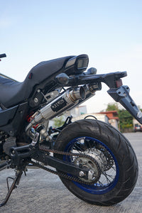 DUAL EXHAUST SYSTEM STAINLESS PIPE MUFFLER + LOGO FOR HONDA GROM 125 2021-2025