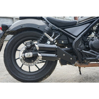 SHORT DOUBLE DUAL EXHAUST PIPE MOUNT SYSTEM HONDA REBEL CMX300 2017-2025