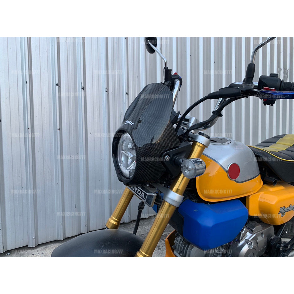 Carbon Headlight Cover Windscreen Windshield FIT FOR Honda Monkey Z125 2018-2025