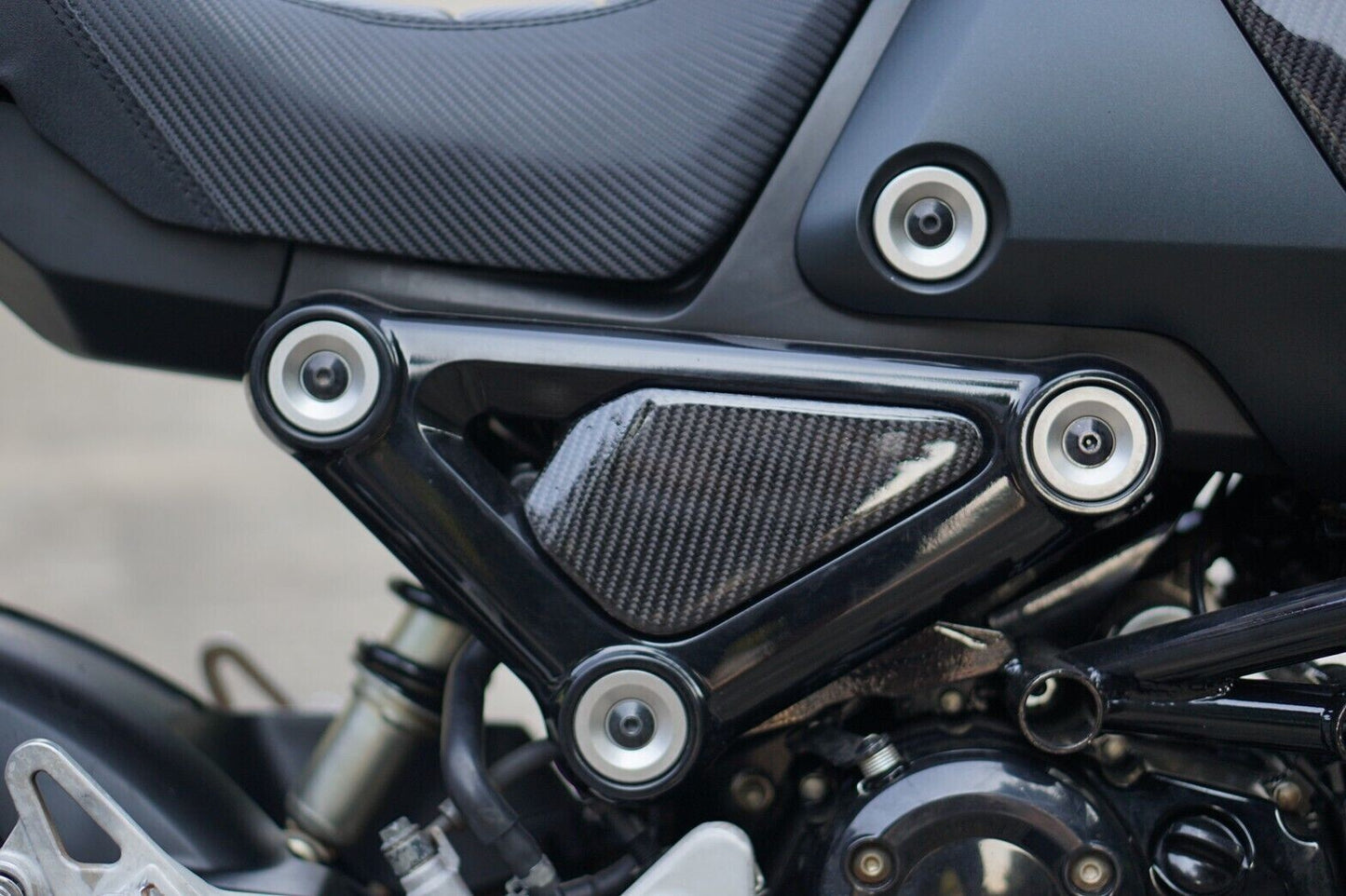 FRAME BODY R+L COVER SIDE UPPER PANEL CARBON FIBER FOR HONDA NEW GROM 2021-2024