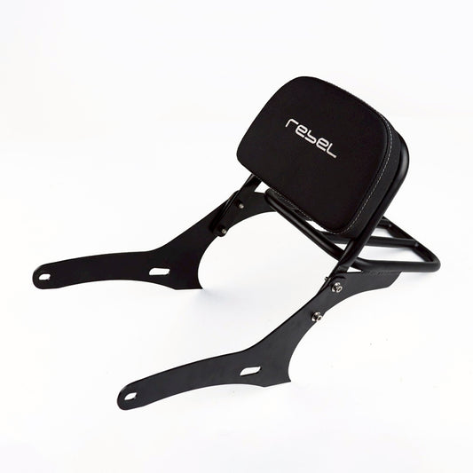 SISSY BAR BACKEST WITH LUGGAGE PAD & RACK SUPPORT FOR HONDA REBEL 300 500 2017-2025