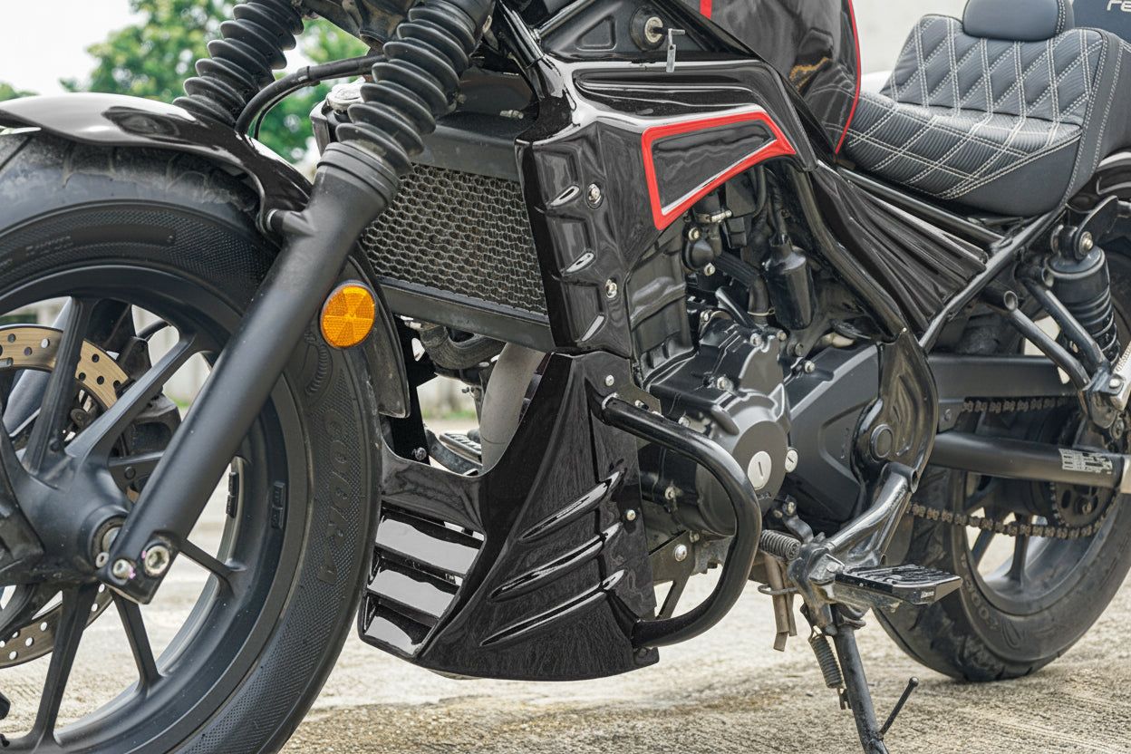 Side Cover Of The Engine Under Fairing & Crash Bar V.2 HONDA CMX REBEL 300 2017-2025