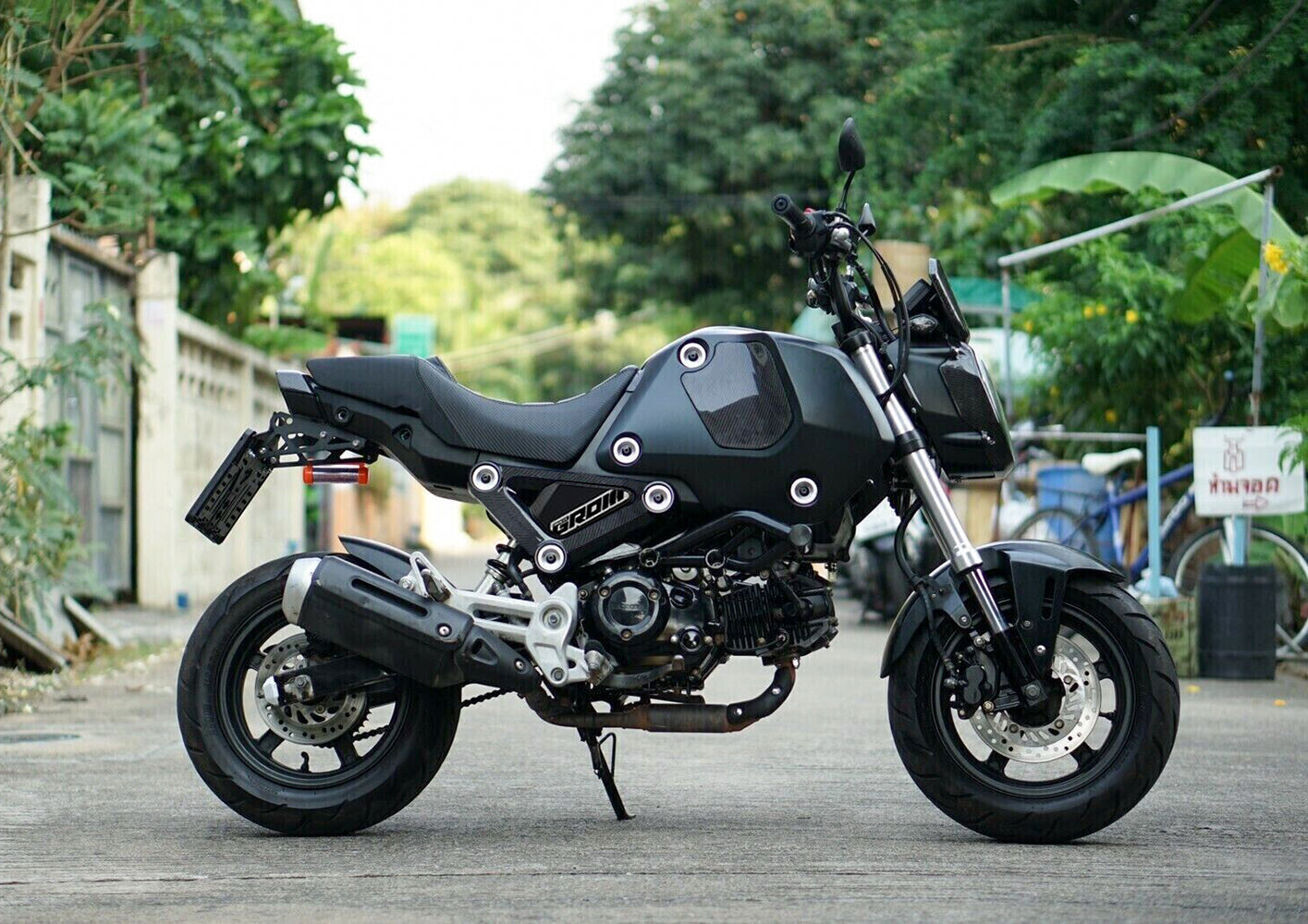 SET OF 6 PIECE FRAME BODY COVER SIDE UPPER PANEL CARBON FIBER FOR HONDA NEW GROM 2021-2024