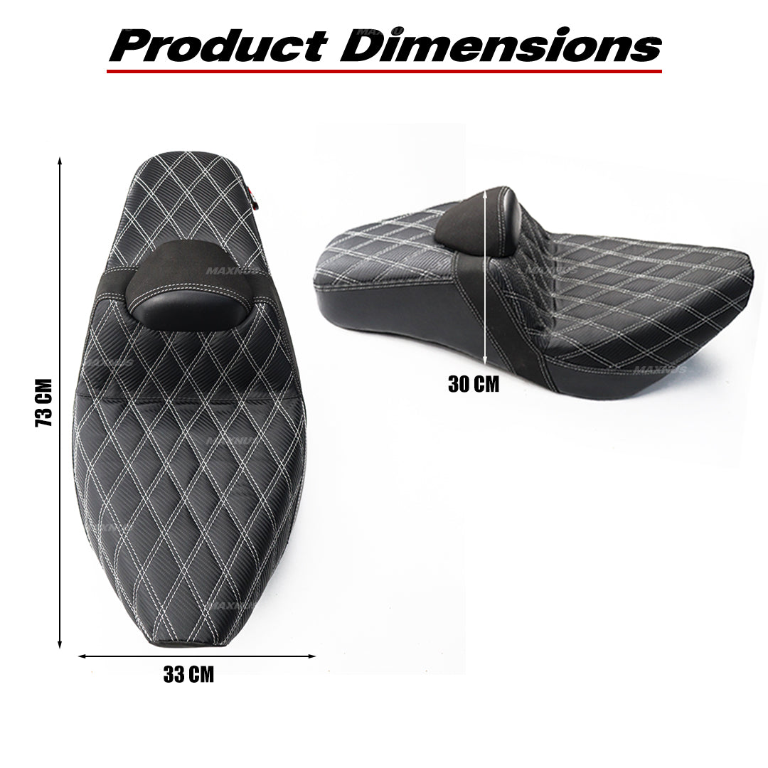 SEAT DOUBLE SADDLE DUAL DRIVER SEATS PAD CUSHION V.12 FOR HONDA REBEL CMX 1100 2021-2025