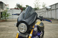 HEADLIGHT COVER BLACK WINDSHIELD CLEAR V.5 FOR HONDA MONKEY Z125 2018-2025