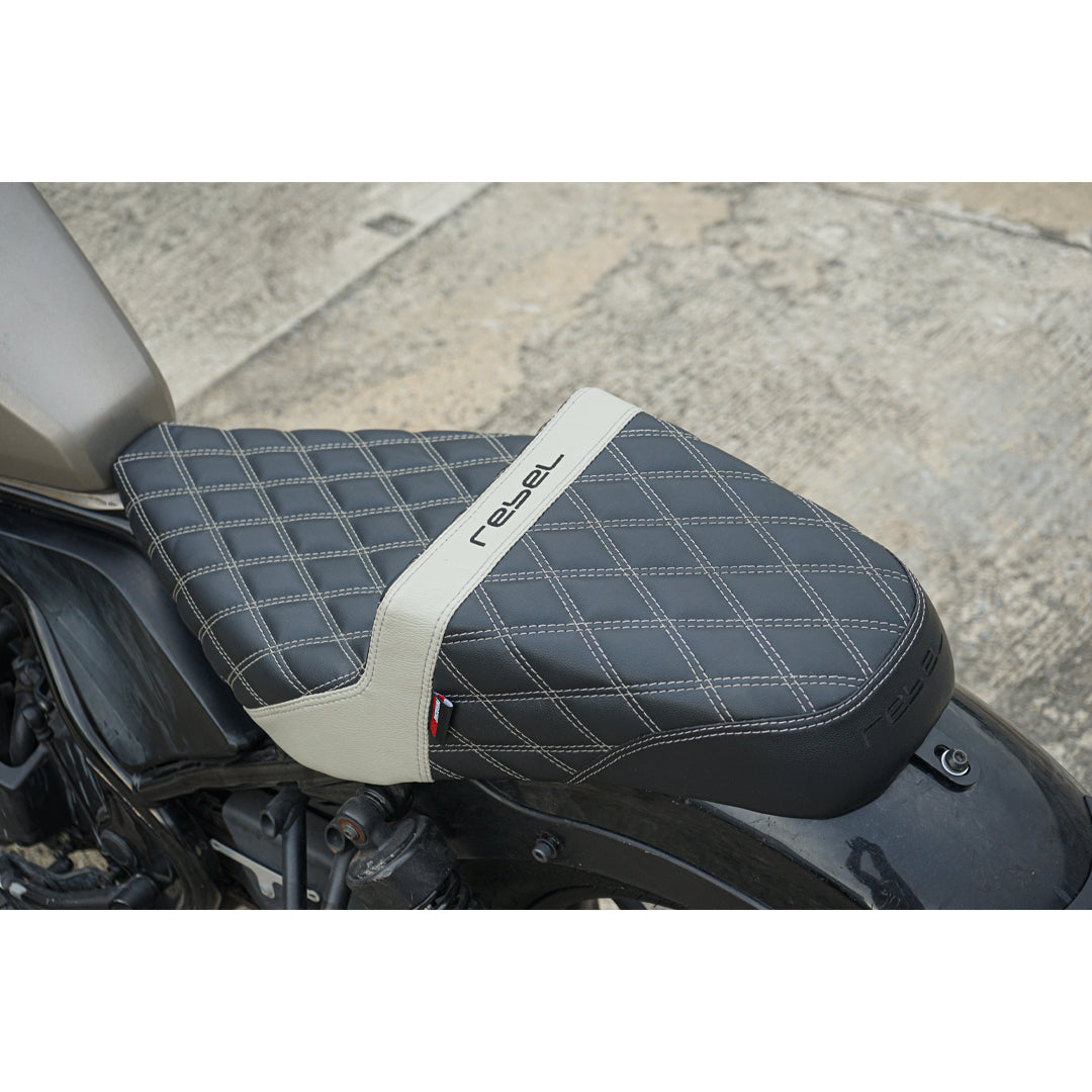 SEAT DOUBLE SADDLE DUAL DRIVER SEATS PAD CUSHION V.17 FOR HONDA REBEL CMX 300&500 2017-2025