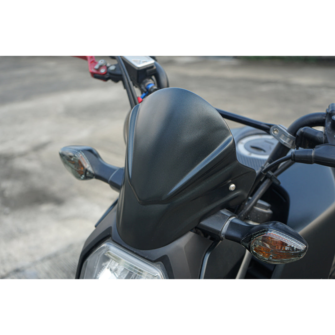 FRONT WINDSHIELD WINDSCREEN V.1 BLACK FOR HONDA GROM 125 2021-2024