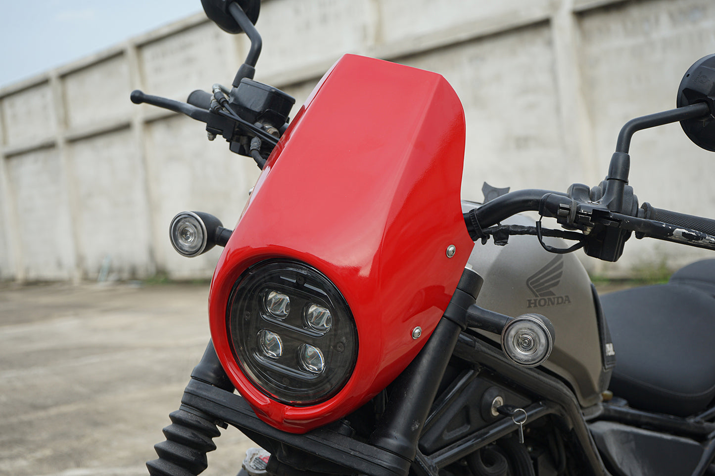 HEADLIGHT COVER MASK WINDSCREEN RED FOR HONDA REBEL CMX 300&500 2017-2025