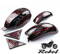 COVER FUEL OIL TANK / FRONT FENDER / REAR FENDER / SIDE COVER FRAME FOR HONDA REBEL CMX 300&500 2017-2025